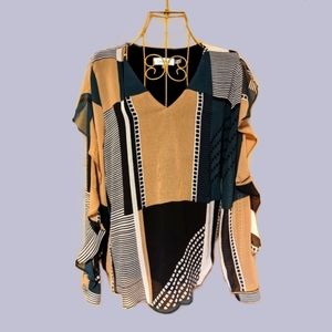 NWOT Calvin Klein Ruffle Sleeve Blouse